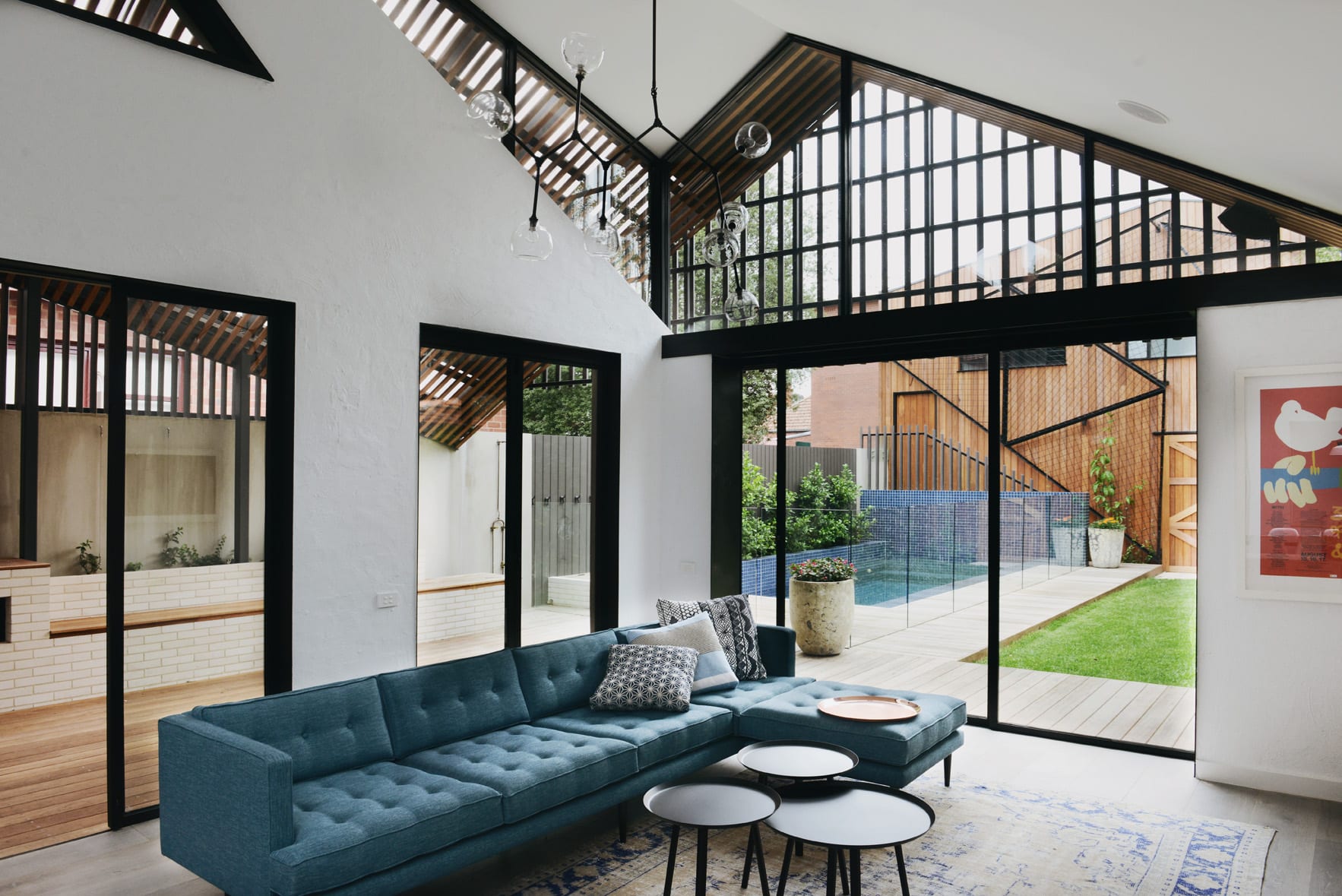 Cathedral living room by Ferne Built in St Kilda